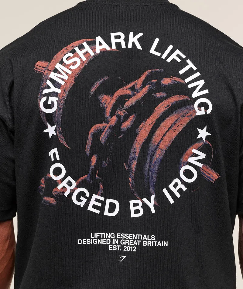 Gymshark Forged By Iron T-Shirt - Black
