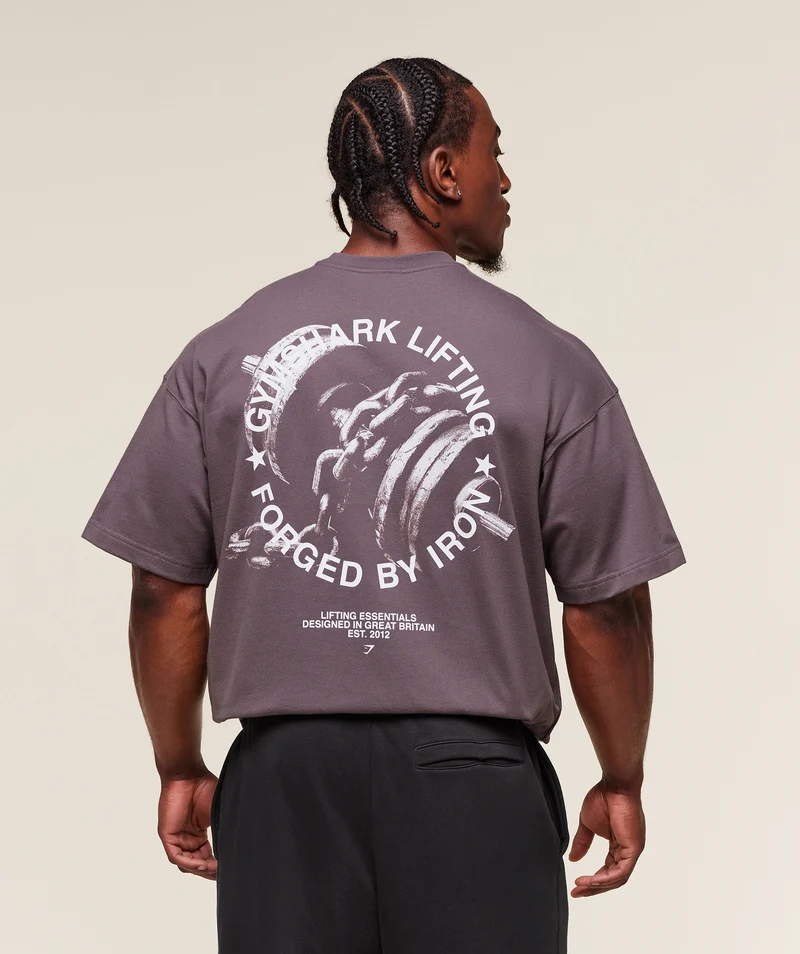 Gymshark Forged By Iron T-Shirt - Brushed Purple
