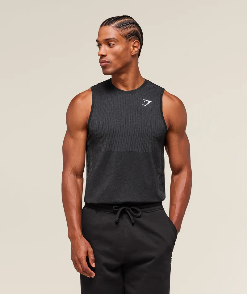 Gymshark Vital Tank - Black/Silhouette Grey