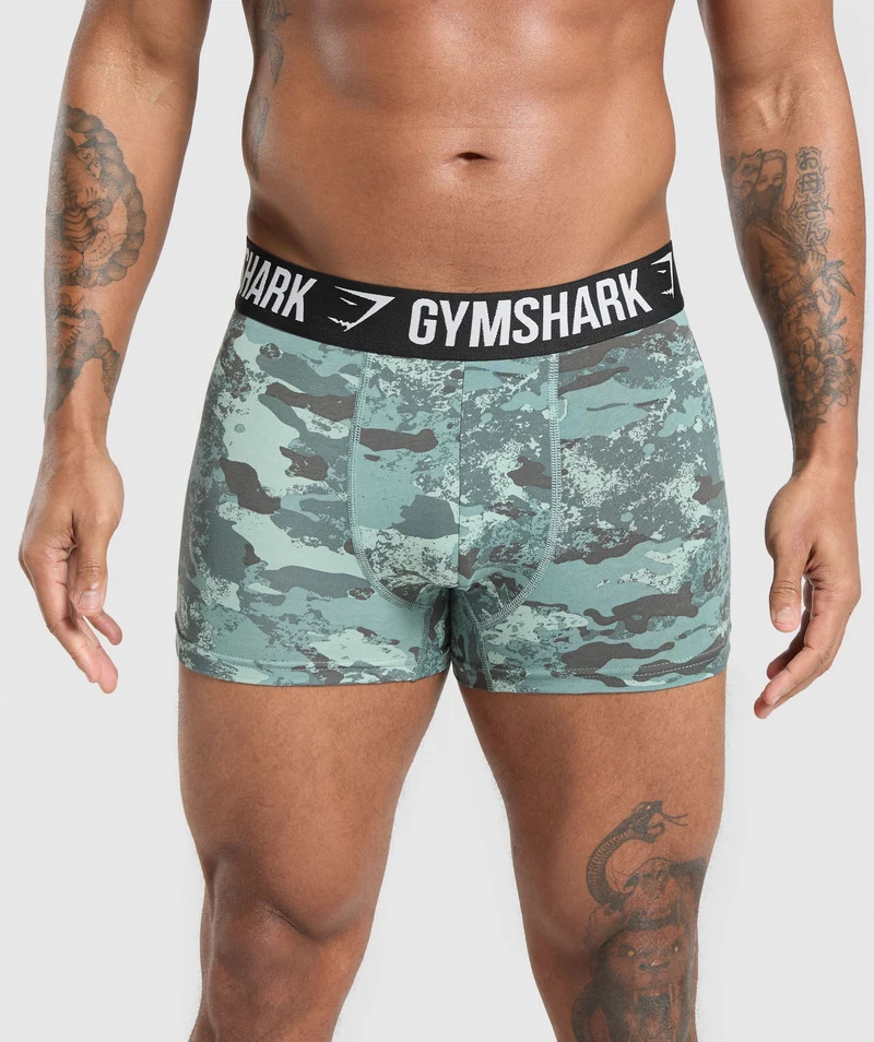 Gymshark Boxer Brief 3PK - Blue Surf/Denim Grey/Black