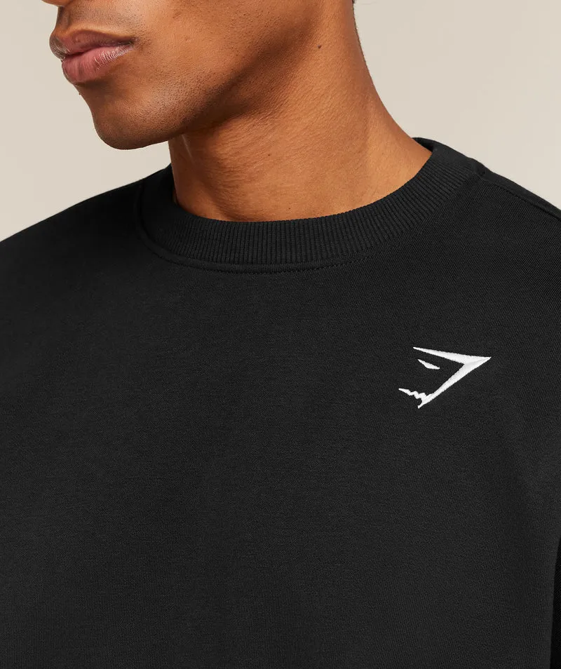 Gymshark Crest Oversized Crew - Black