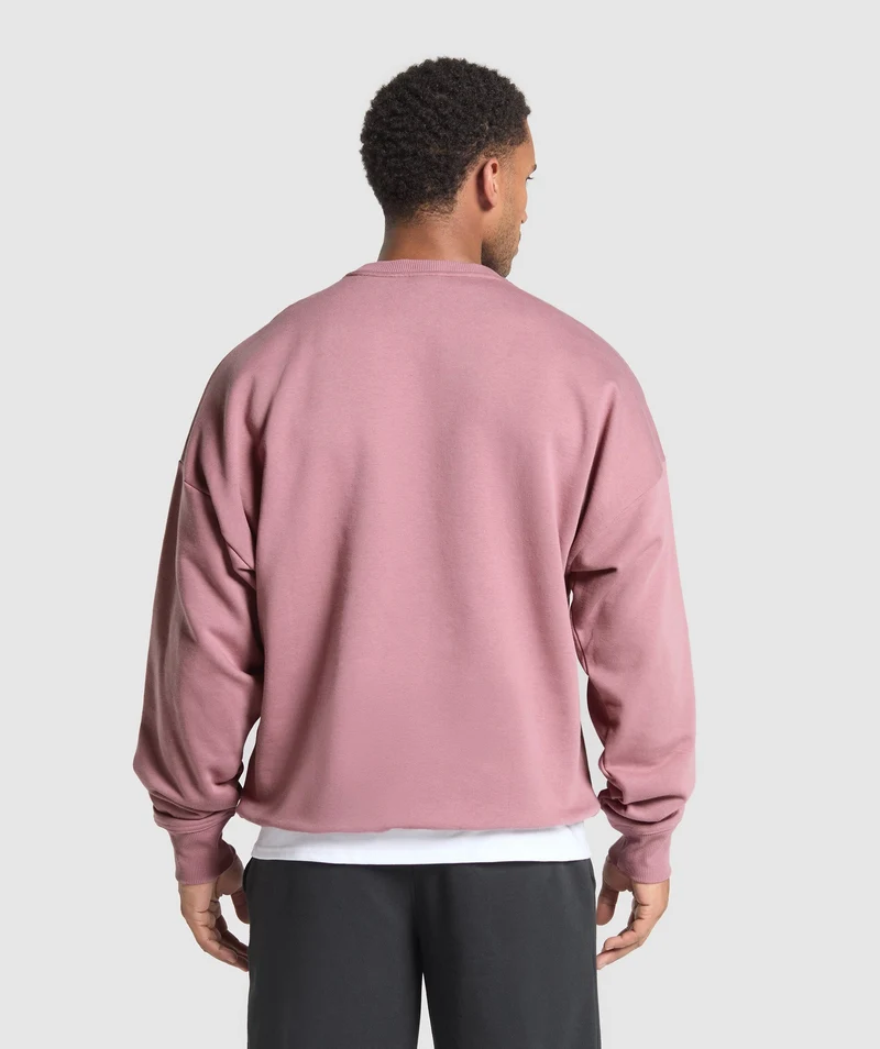 Gymshark Crest Oversized Crew - Calm Pink