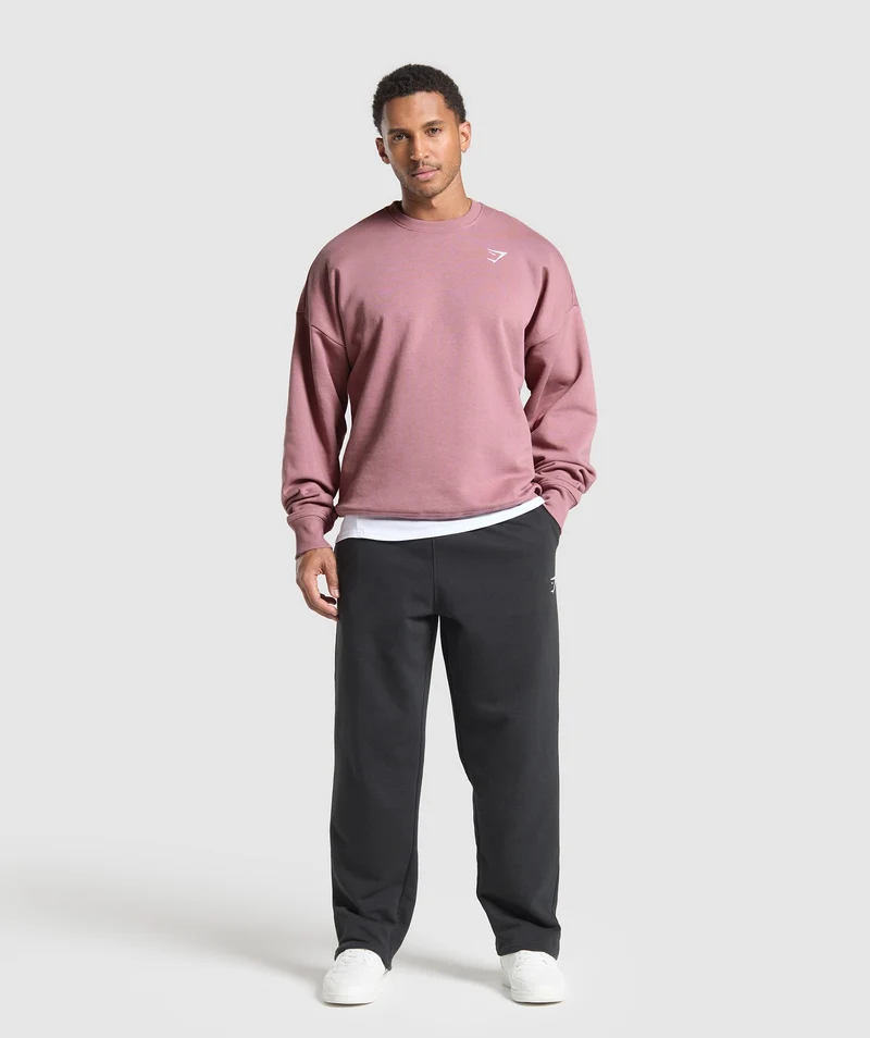 Gymshark Crest Oversized Crew - Calm Pink