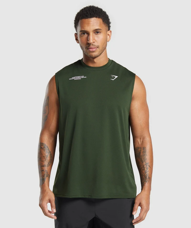 Gymshark Conditioning Club Tank - Trail Green