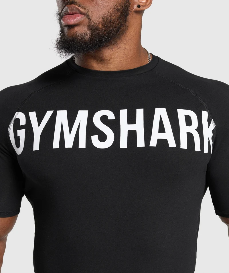 Gymshark Prime T-Shirt - Black/White