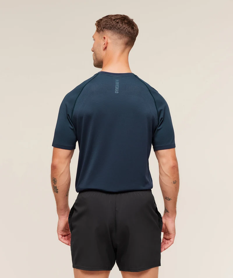 Gymshark Versatile Seamless T-Shirt - Bench Blue/Compound Blue