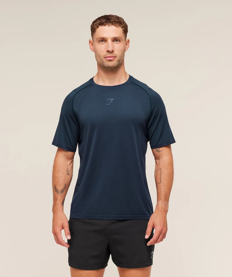 Gymshark Versatile Seamless T-Shirt - Bench Blue/Compound Blue