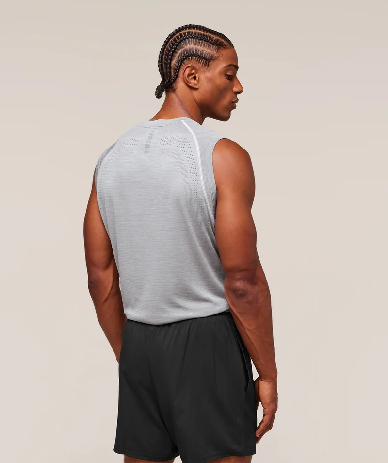 Gymshark Versatile Seamless Tank - Light Grey/Smokey Grey