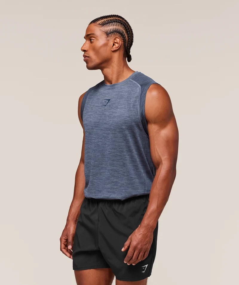 Gymshark Versatile Seamless Tank - Iron Blue/Navy