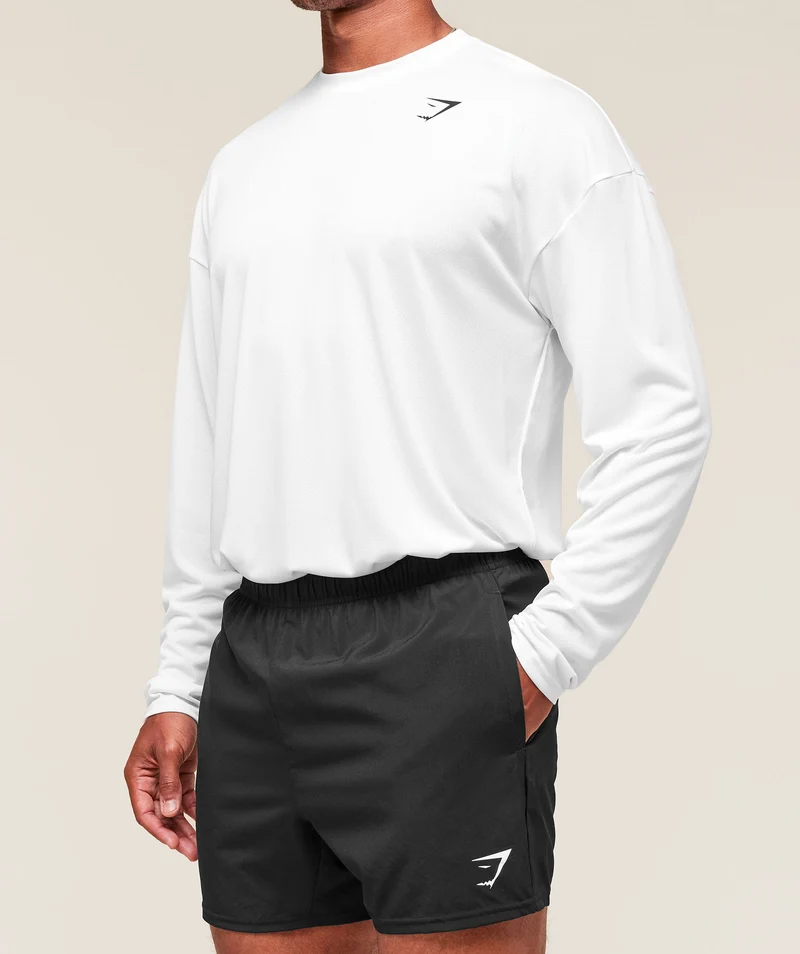 Gymshark Arrival Oversized Long Sleeve T-Shirt - White