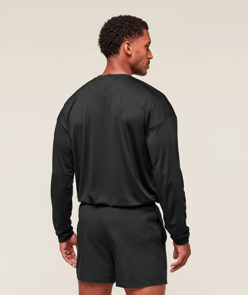 Gymshark Arrival Oversized Long Sleeve T-Shirt - Black