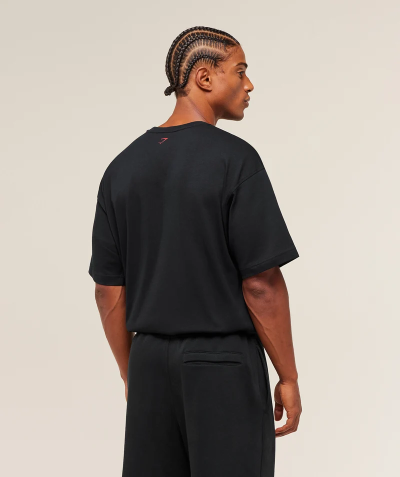 Gymshark Lifting Barbell T-Shirt - Black