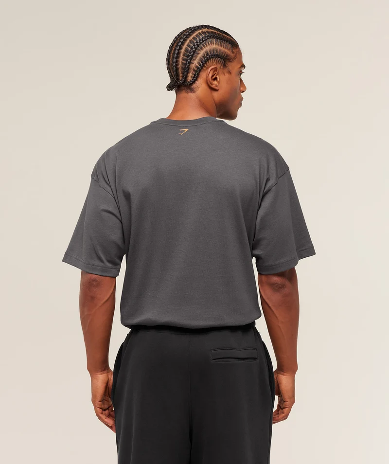 Gymshark Lifting Barbell T-Shirt - Onyx Grey