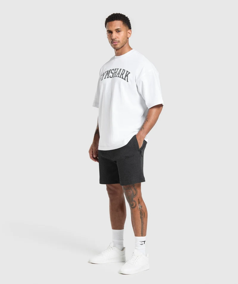 Gymshark Waffle Shorts - Black/Cotton Part Dye