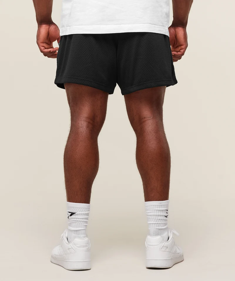 Gymshark Lifting Mesh 5" Shorts - Black