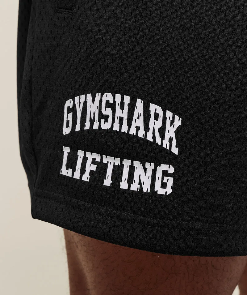 Gymshark Lifting Mesh 5" Shorts - Black