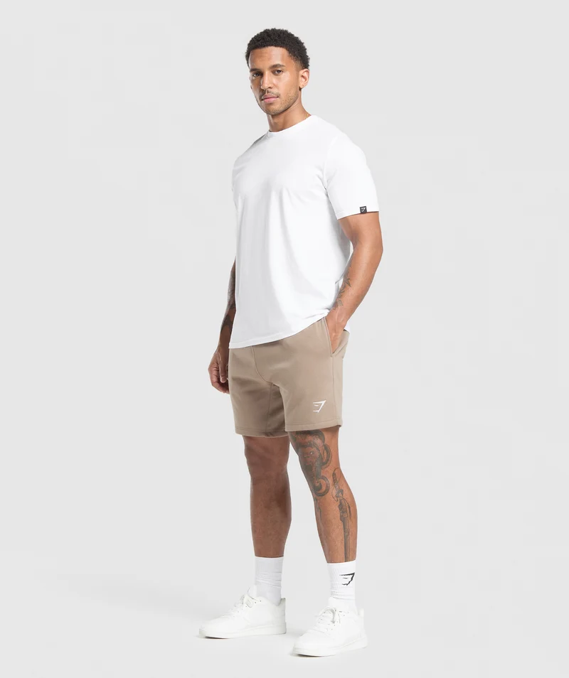 Gymshark Crest 7" Shorts - Lifestyle Brown
