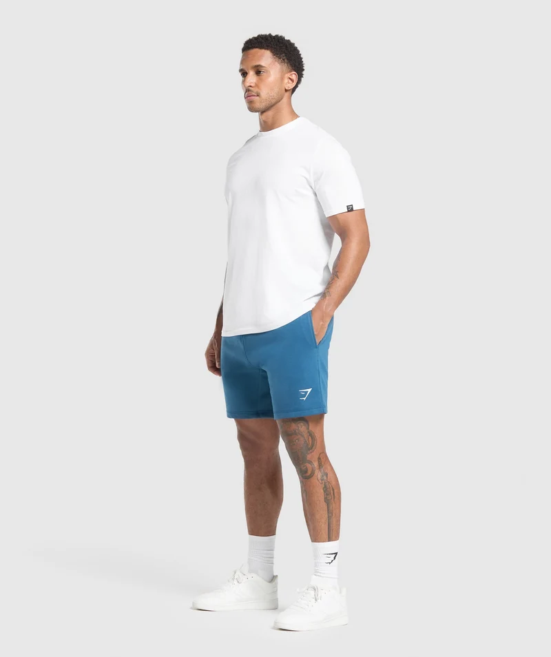 Gymshark Crest 7" Shorts - Success Blue