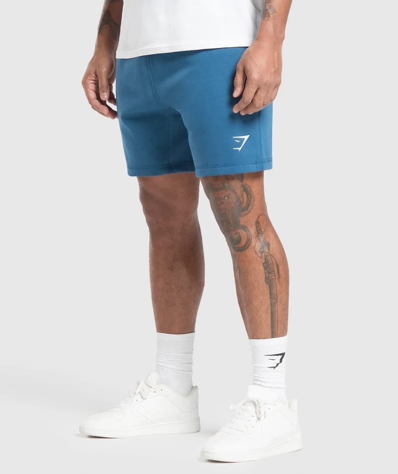 Gymshark Crest 7" Shorts - Success Blue