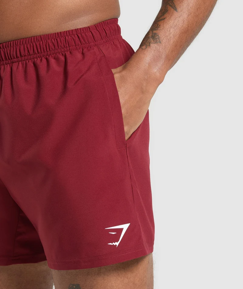 Gymshark Arrival 5" Shorts - Sets Red