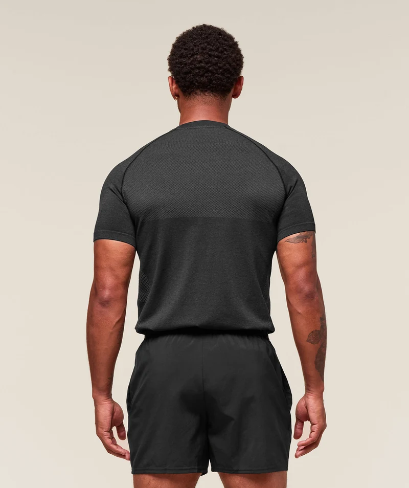 Gymshark Vital Seamless T-Shirt - Black/Silhouette Grey