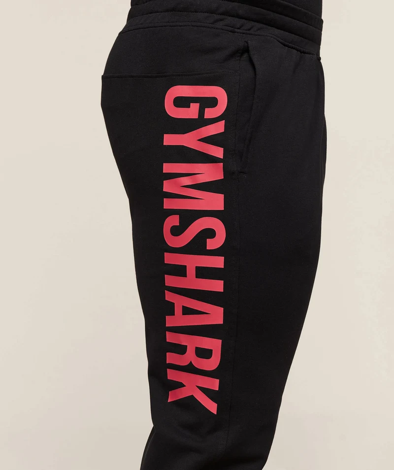Gymshark Prime Joggers - Black/Vivid Red