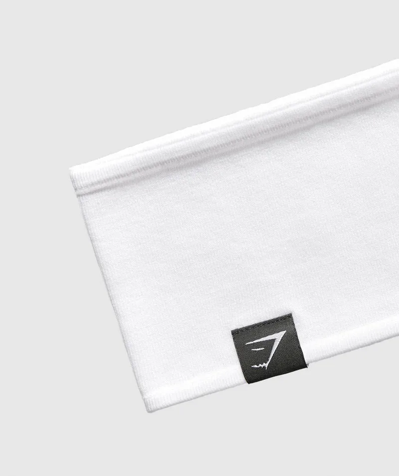 Gymshark Diffuse Single Layer Sweat Headband - White