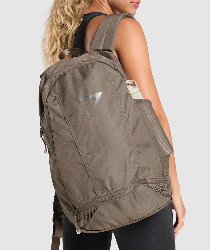 Gymshark Sharkhead Backpack - Camo Brown