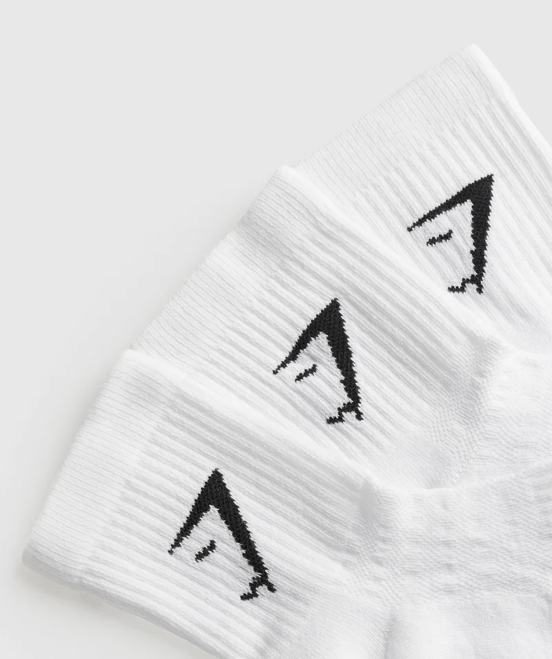 Gymshark Midi Socks 3pk - White