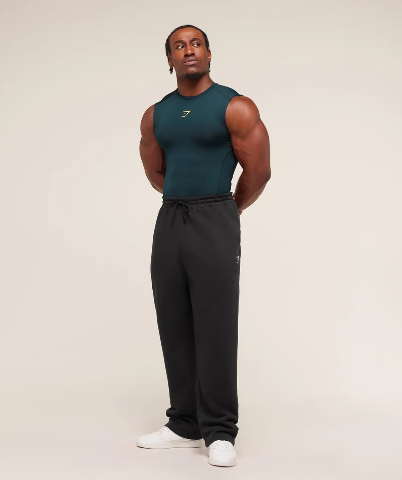 Gymshark Element Baselayer Tank - Deep Petrol Blue/Sorbet Yellow