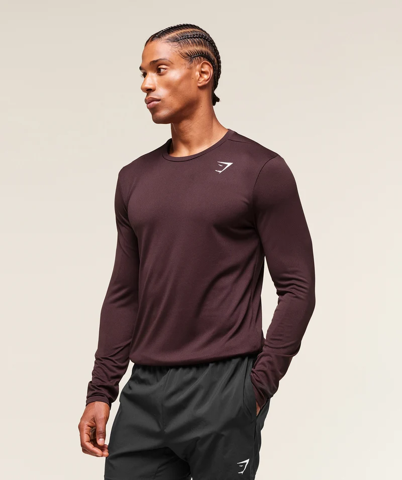 Gymshark Arrival Long Sleeve T-Shirt - Cherry Purple