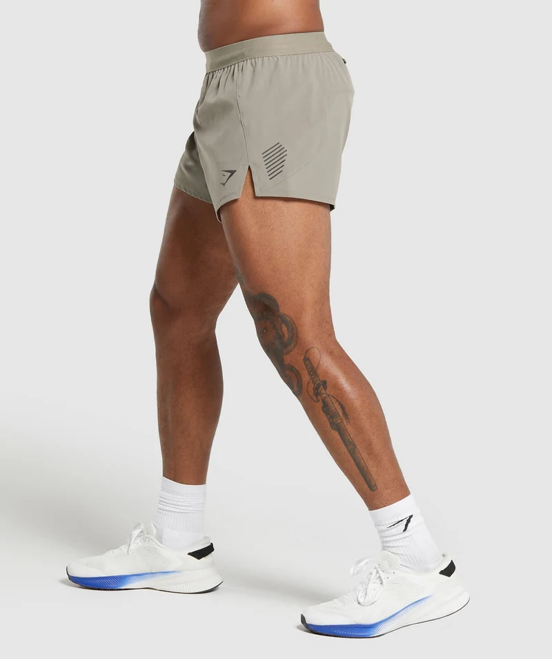 Gymshark Apex Run 5" Short - Linen Brown
