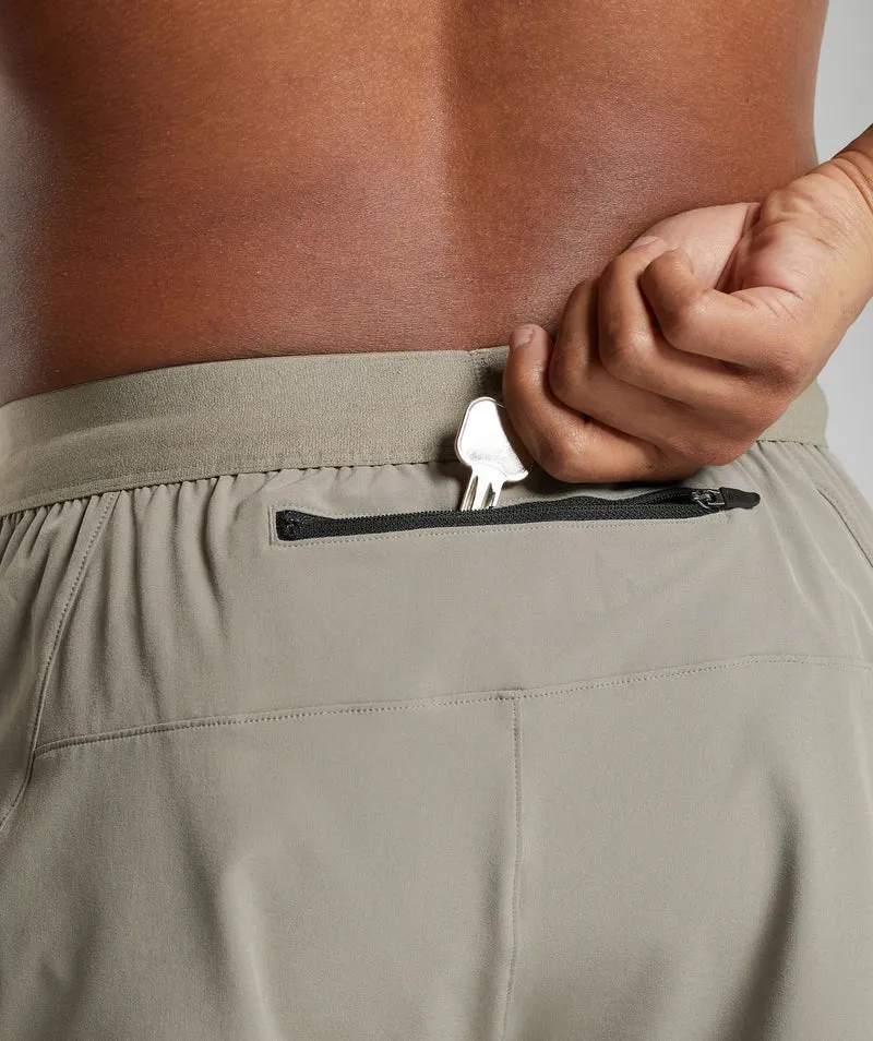 Gymshark Apex Run 5" Short - Linen Brown