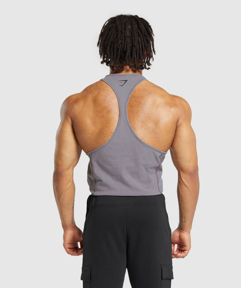 Gymshark Heritage Washed Stringer - Fog Purple/Acid Wash Small Ball