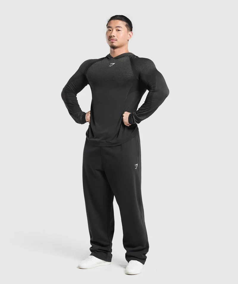 Gymshark Shadow Seamless Hoodie - Black