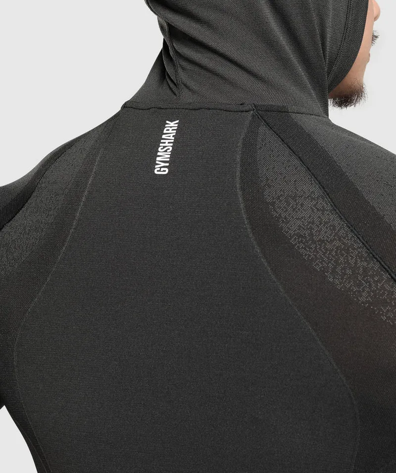 Gymshark Shadow Seamless Hoodie - Black