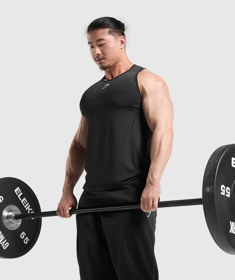 Gymshark Shadow Seamless Stringer - Black