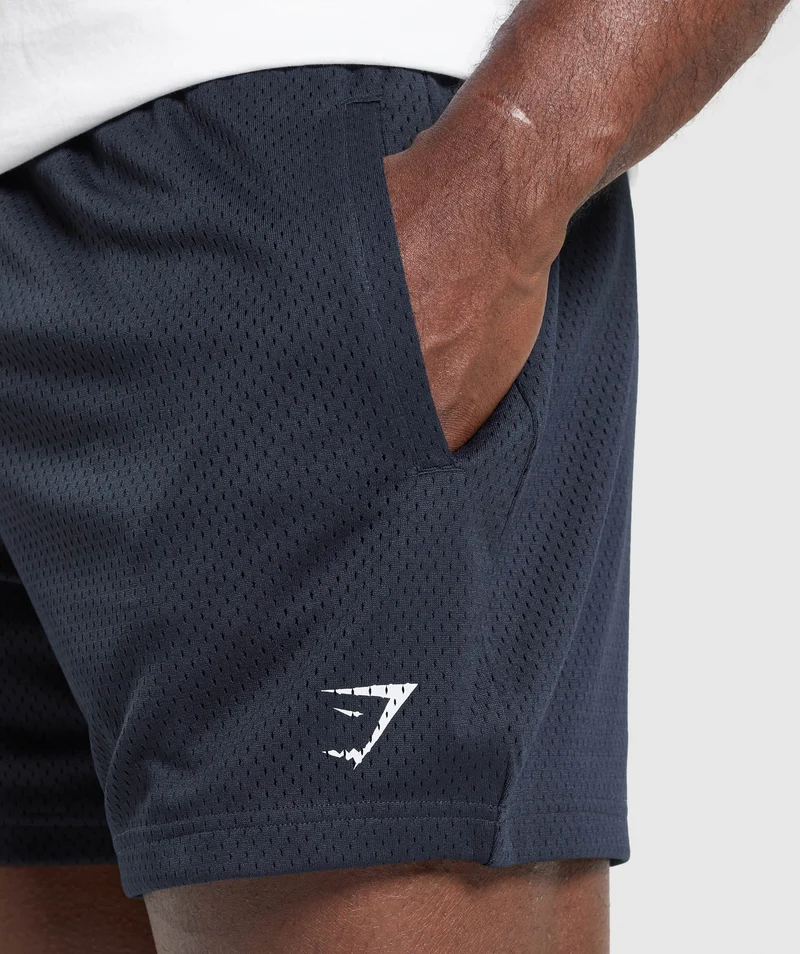 Gymshark Lifting Mesh 5" Shorts - Heavy Blue