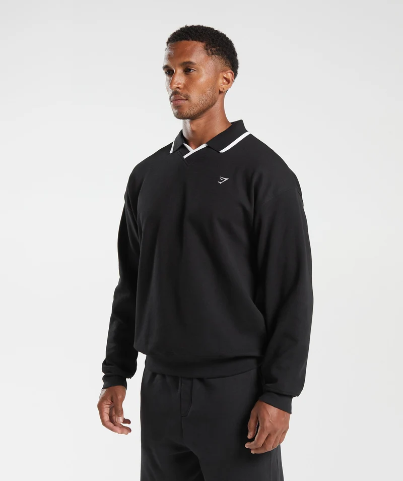 Gymshark Rest Day Street Polo - Black