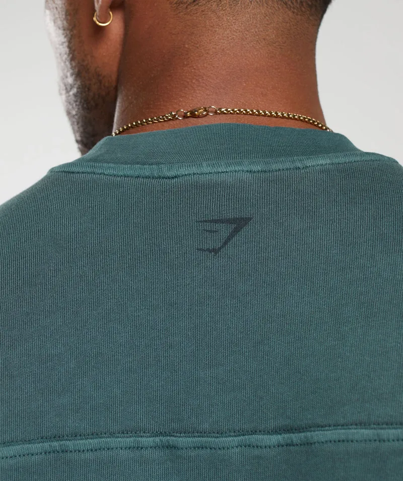 Gymshark Rest Day Heavyweight T-Shirt - Smokey Teal/Pigment Dye