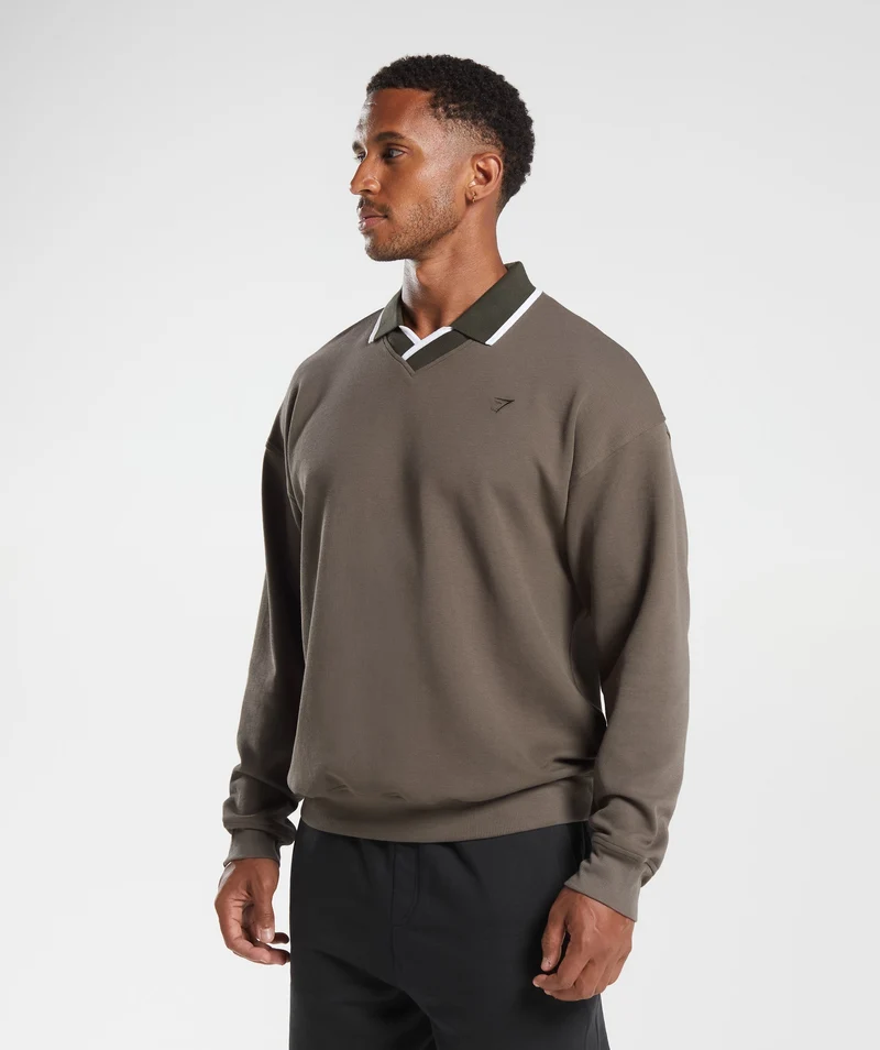Gymshark Rest Day Street Polo - Camo Brown