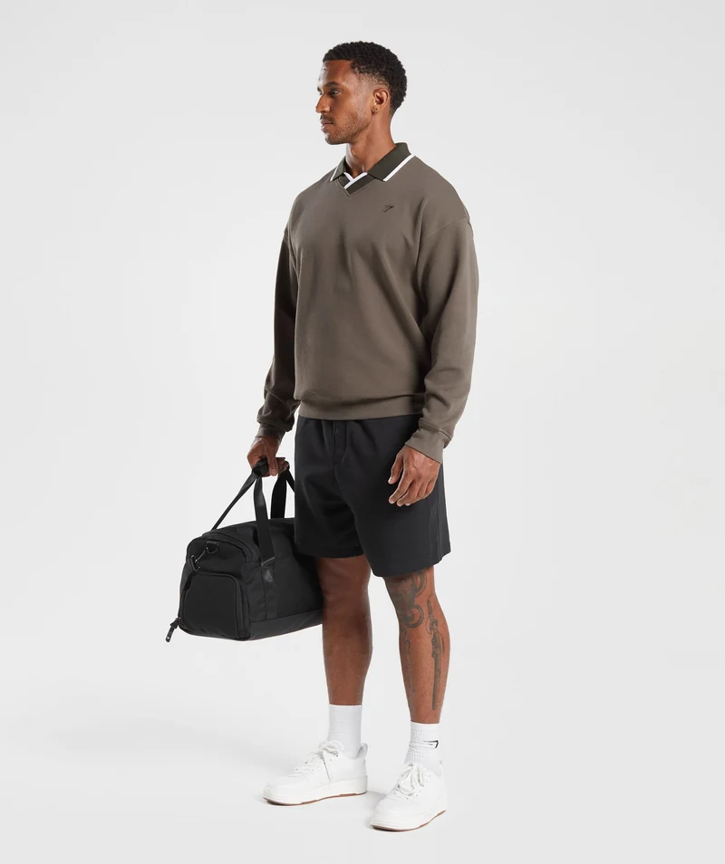 Gymshark Rest Day Street Polo - Camo Brown