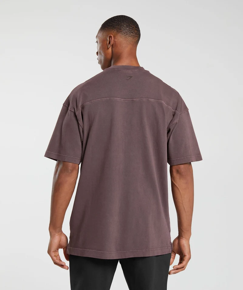 Gymshark Rest Day Heavyweight T-Shirt - Cocoa Brown/Pigment Dye