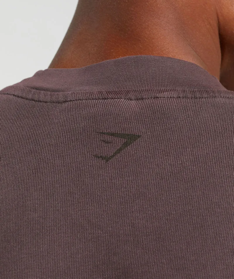 Gymshark Rest Day Heavyweight T-Shirt - Cocoa Brown/Pigment Dye