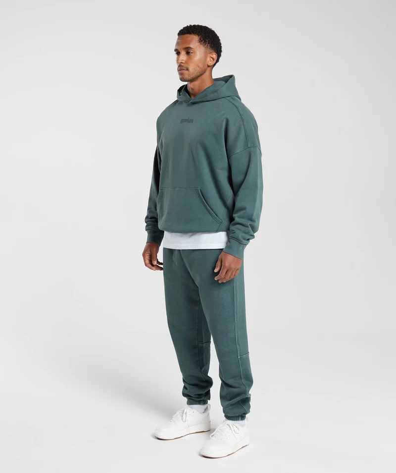 Gymshark Rest Day Heavyweight Hoodie - Smokey Teal/Pigment Dye