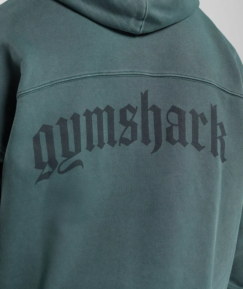 Gymshark Rest Day Heavyweight Hoodie - Smokey Teal/Pigment Dye