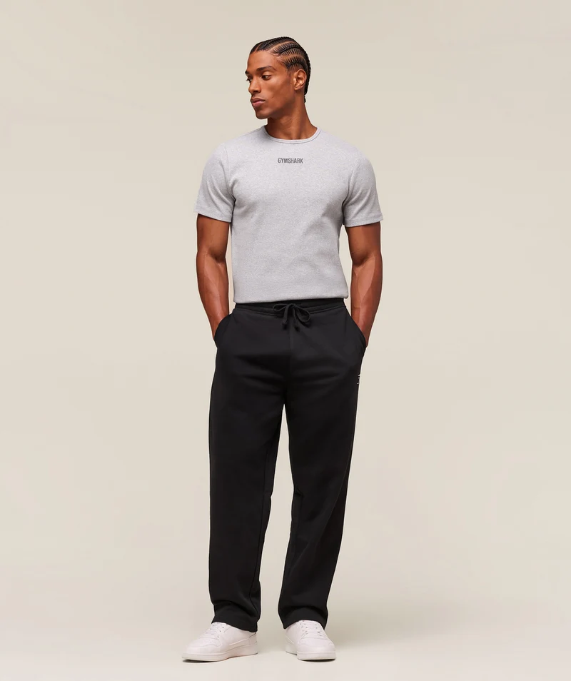 Gymshark Premium Ribbed T-Shirt - Light Grey Core Marl