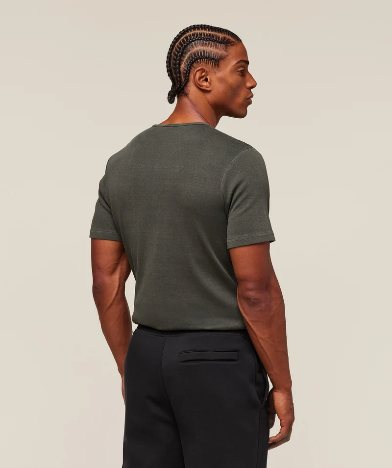 Gymshark Premium Washed Ribbed T-Shirt - Strength Green