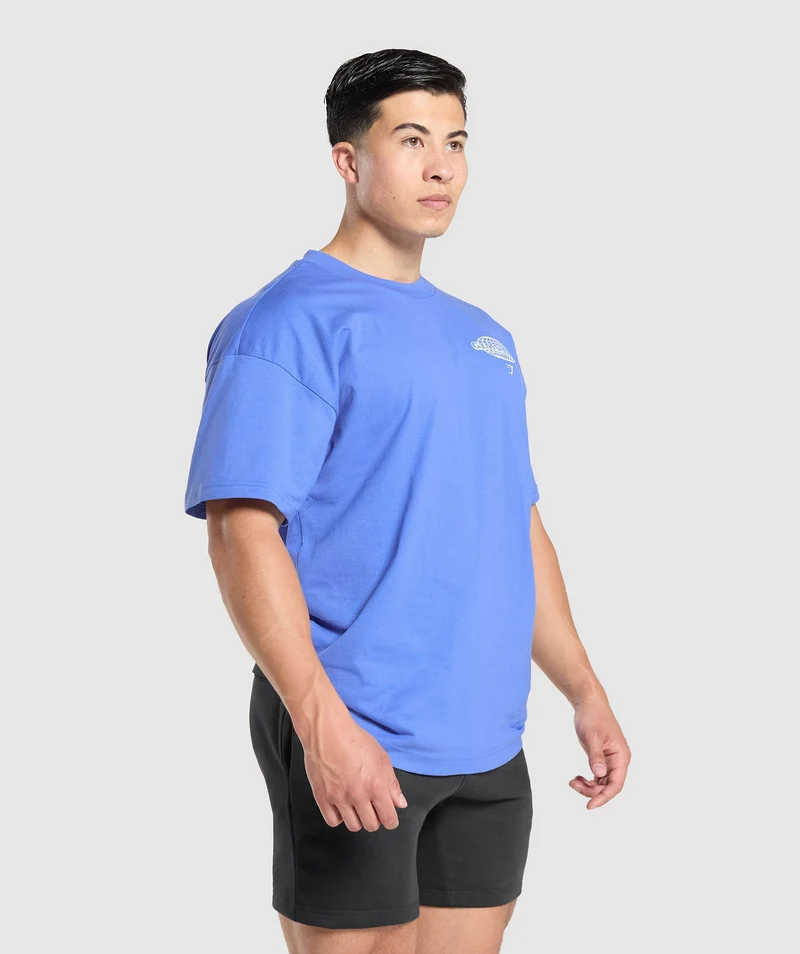 Gymshark Worldwide T-Shirt - Iris Blue