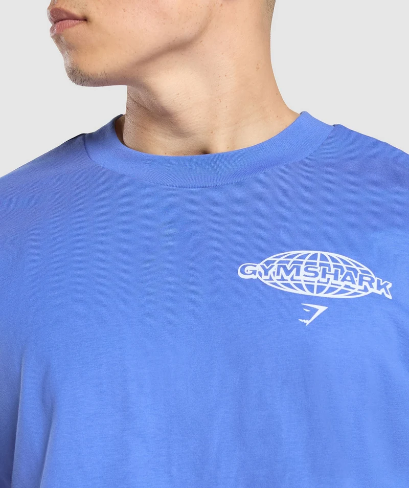 Gymshark Worldwide T-Shirt - Iris Blue